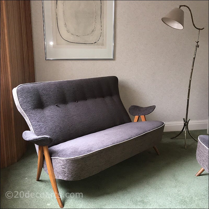  Artifort Hairpin Armchair and Two Seater Sofa (Model 105) Designed by Theo Ruth c1954