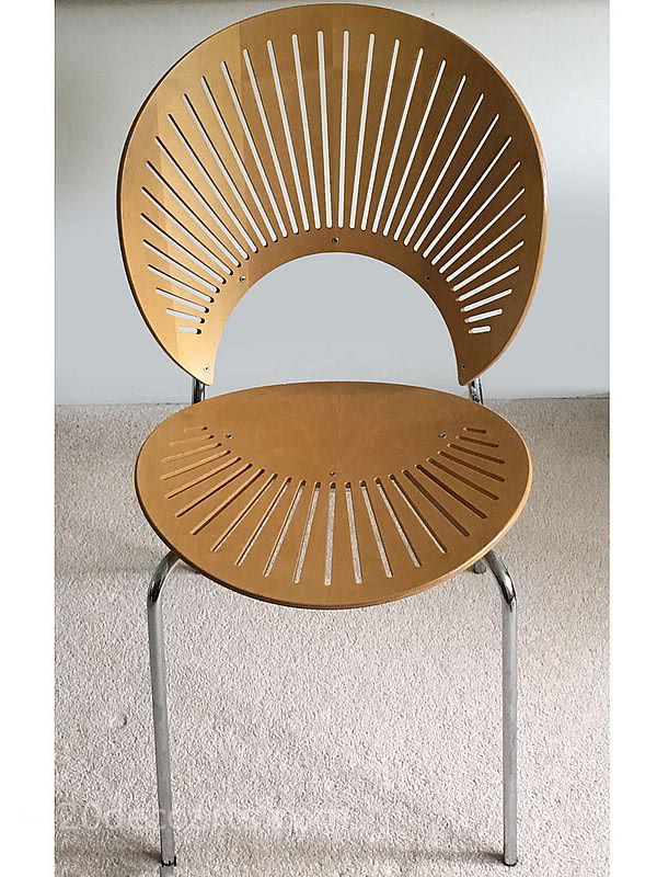  20th Century Decorative Arts |Nanna Ditzel (1923 - 2005) A Trinidad Chair (model 3298) in beech ply with chrome plated legs