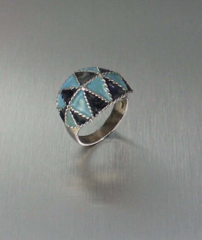  20th Century Decorative Arts |An Art Deco ring, silver enamel ring germany 1930