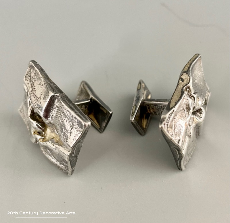  Björn Weckström (1935-), Lapponia, Finland c1971 A pair of 925 silver “Andromeda” cufflinks.  