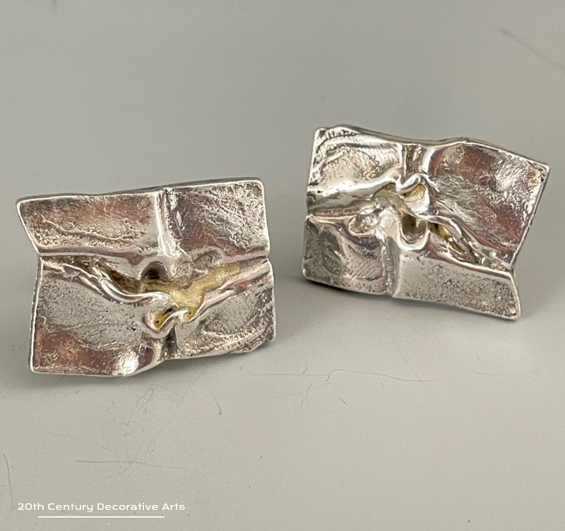  Björn Weckström (1935-), Lapponia, Finland c1971 A pair of 925 silver “Andromeda” cufflinks.  