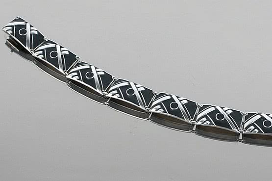 ☑️ 20th Century Decorative Arts |Theodor Fahrner Jewellery - Art Deco Silver bracelet