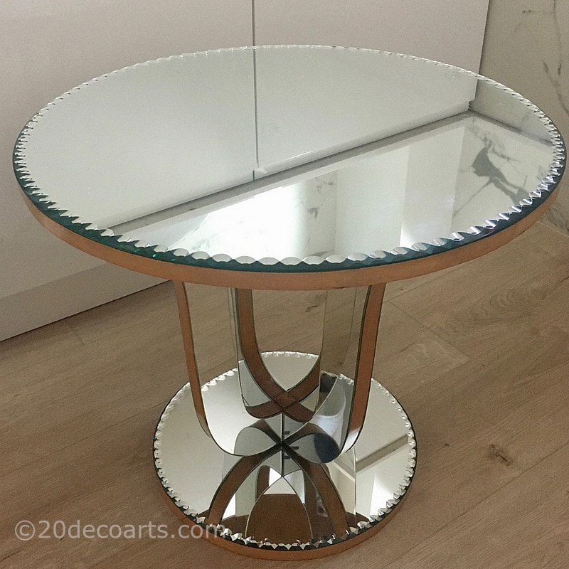   Art Deco Mirrored occasional table, c1930’s 