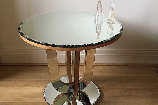 ☑️ art deco mirrored table