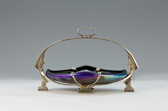 ☑️ 20th Century Decorative Arts |Kralik art nouveau iridescent glass 1900