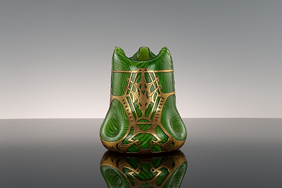 ☑️ 20th Century Decorative Arts |rindskopf glass vase art nouveau aventurine
