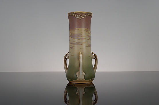 ☑️ 20th Century Decorative Arts |An Art Nouveau ivory porcelain vase by  paul dachsel for,
                    riessner, stellmacher & kessel amphora 1899-1900