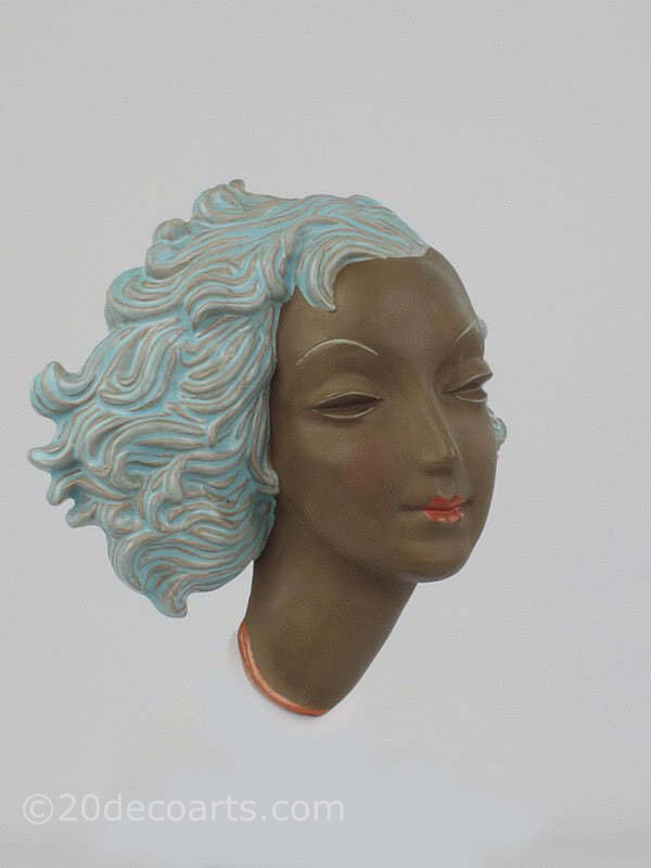  20th Century Decorative Arts |Goldscheider art deco wall mask