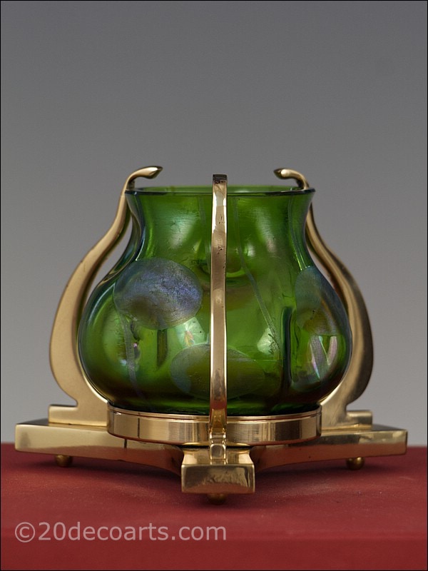 Loetz (or Kralik) Secessionist glass vase Streifen und Flecken 1900