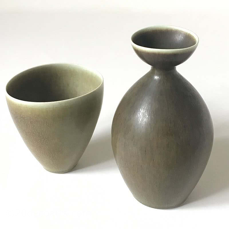  20th Century Decorative Arts | Per Linnemann Schmidt Hares Fur glaze vases for Palshus Denmark  c1960 