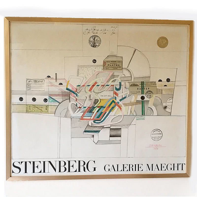 Saul Steinberg Lithograph for Galerie Maeght 19700