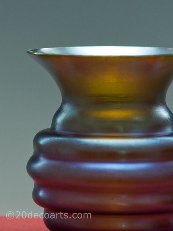 WMF Myra Krystal iridescent glass vase Germany - in production from 1926 to 1936 