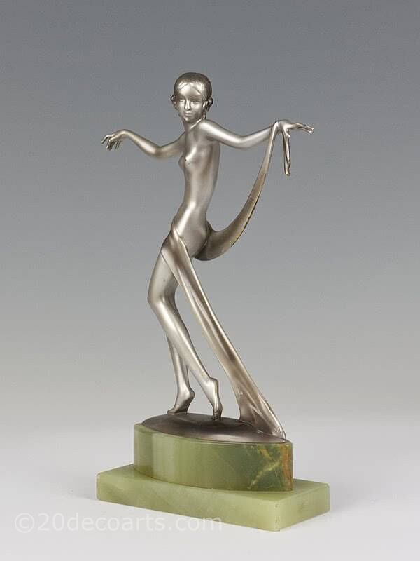  20th Century Decorative Arts |Josef Lorenzl dancer  Art Deco bronze figure photo 2