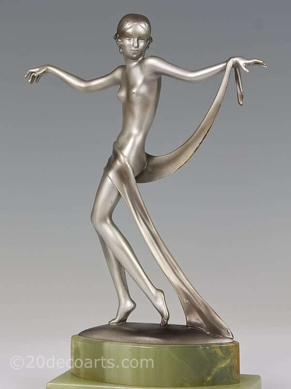  20th Century Decorative Arts |Josef Lorenzl dancer  Art Deco bronze figure photo 7