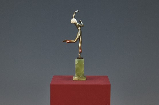 ☑️Pair josef Lorenzl art deco bronze ivory figurines for sale 