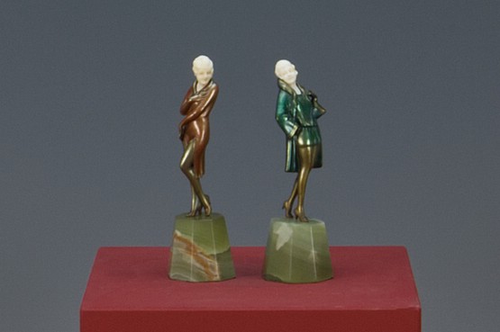 ☑️Josef Lorenzl art deco bronze ivory figures for sale 
