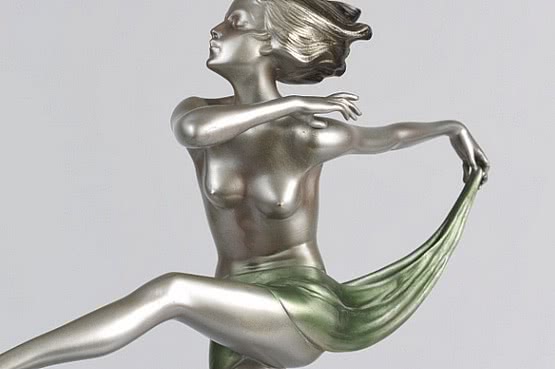 ☑️ josef lorenzl art deco bronze statues 1930s dancer 