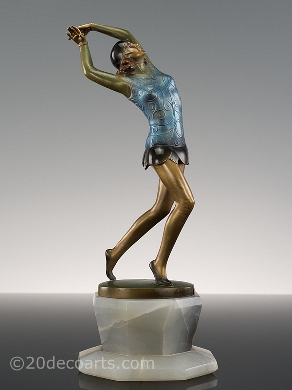   Josef Lorenzl - An Art Deco Austrian bronze figurine, circa 1925  1 