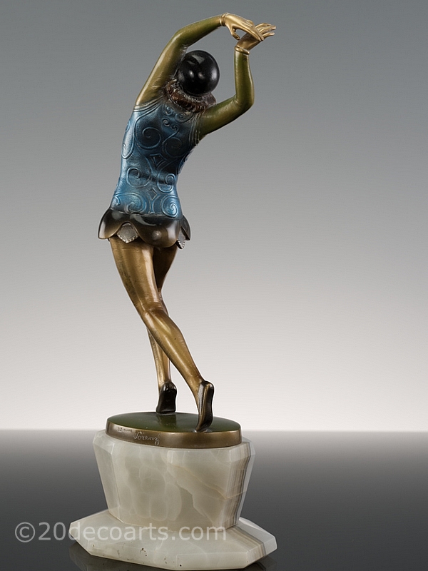   Josef Lorenzl - An Art Deco Austrian bronze figurine, circa 1925  3 