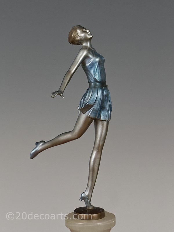   Josef Lorenzl Art Deco Bronze  Dancer 1930 5 