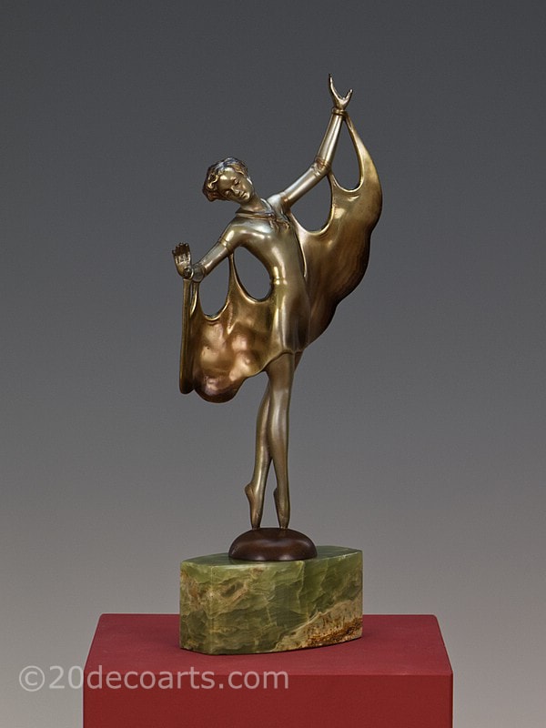   Josef Lorenzl - An Art Deco bronze Batgirl figurine, Vienna Austria 3 