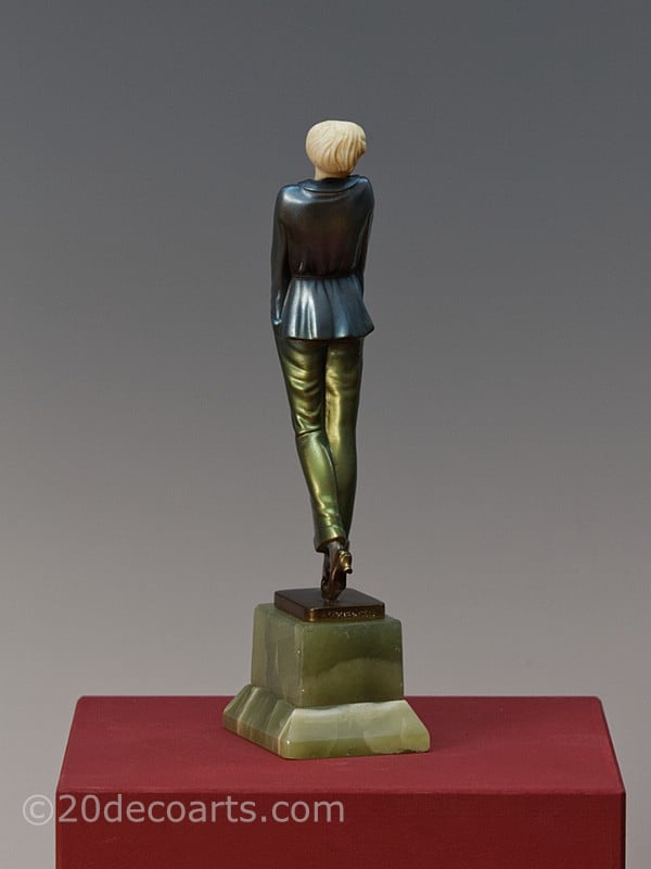   Josef Lorenzl pyjama girl Art Deco bronze sculpture Lorenzo 3 