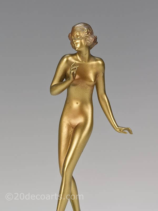  20th Century Decorative Arts |Josef Lorenzl - Art Deco Bronze Dancer Figurine