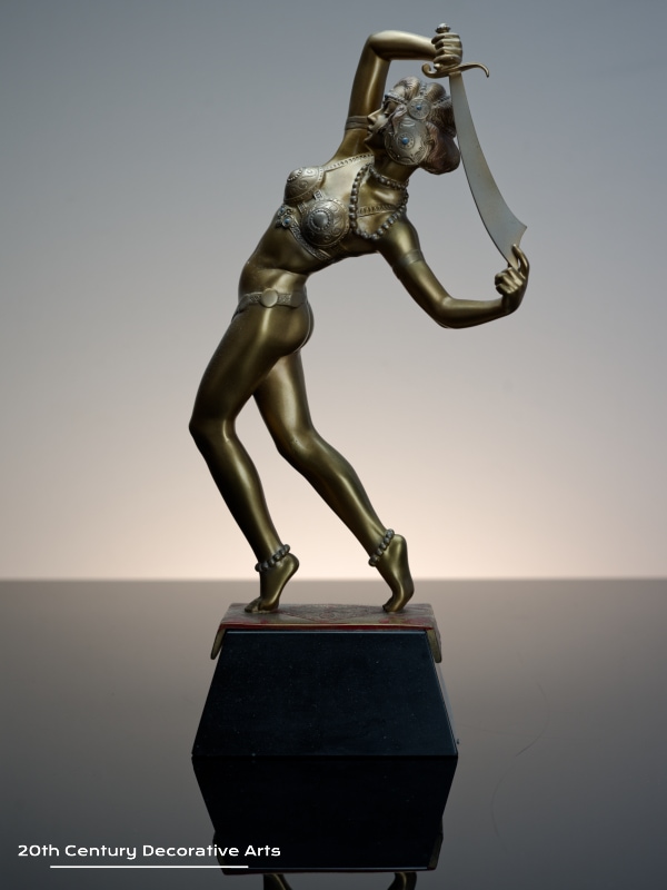  Josef Lorenzl Art Deco  dancer Salome bronze figure |20th Century Decorative Arts