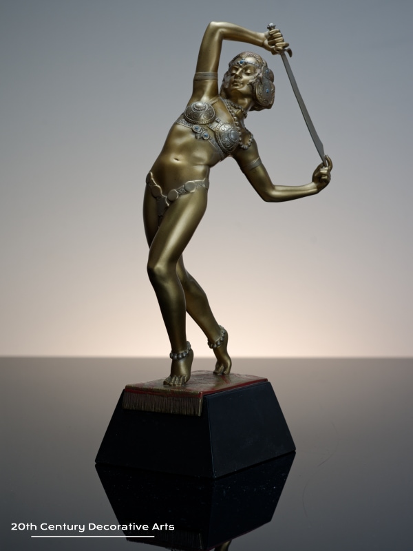 Salome Orientalist dancer Lorenzl Art Deco bronze figure | 20th Century Decorative Arts 