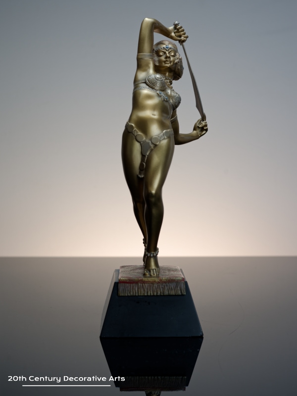  Josef Lorenzl Salome Orientalist dancer Art Deco bronze statue | 20th Century Decorative Arts 