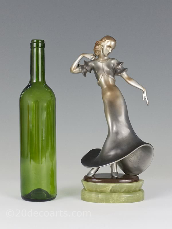  20th Century Decorative Arts | Art Deco Goldscheider bronze figurine by Claire Weiss  